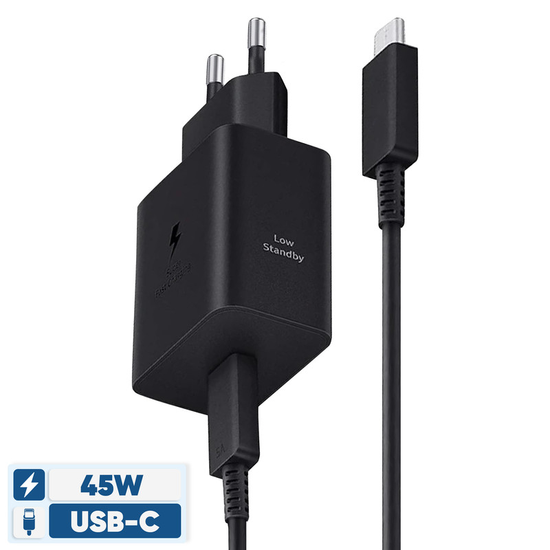 شارژر دیواری 45 وات سامسونگ مدل EP-T4510 Low Standby به همراه کابل USB-C به طول 1.8 متر