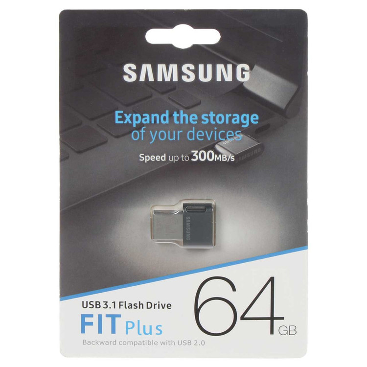 فلش مموری سامسونگ FIT Plus ظرفیت 64 گیگابایت USB 3.1 ضربه، شوک و گرد و غبار